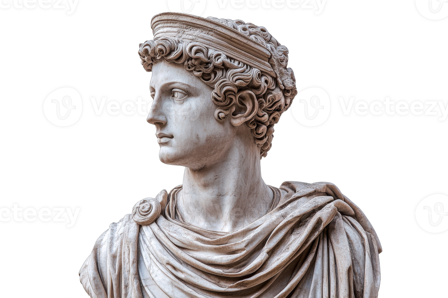 Young figure with crown sculpture png