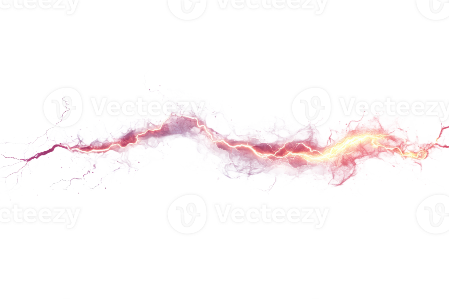 Vibrant dynamic lightning bolt effects png