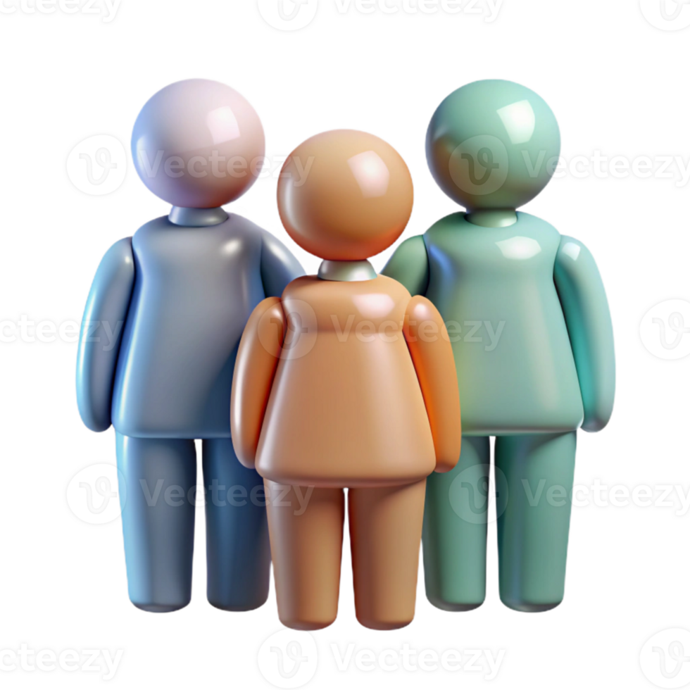 elegant abstract Group of People Silhouette Transparent Background premium png