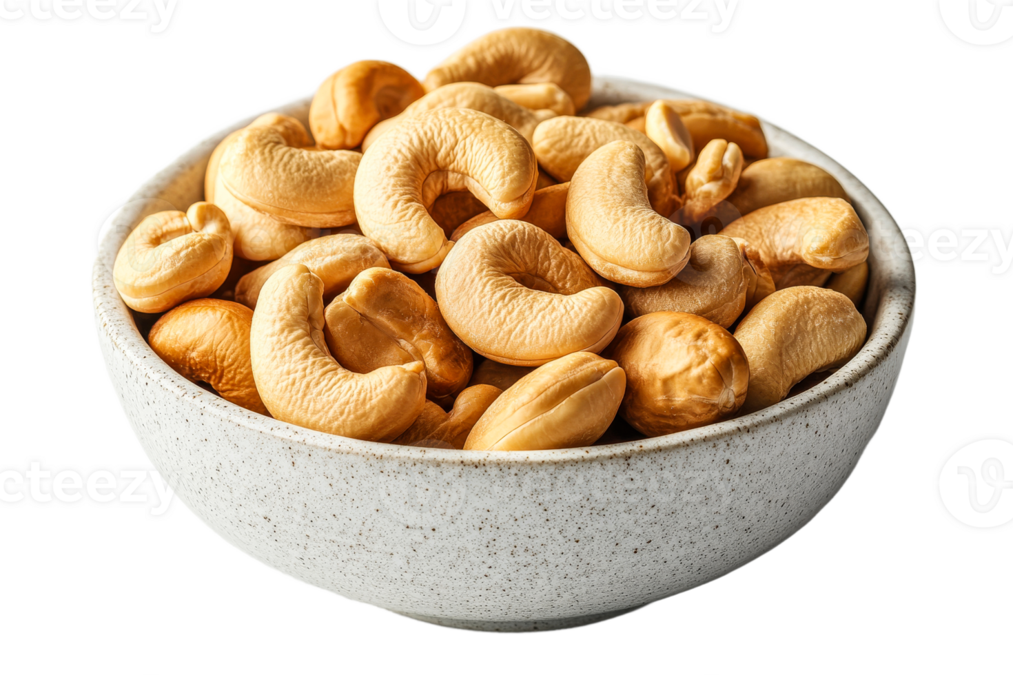 Freshly roasted cashews in a bowl ready to eat png