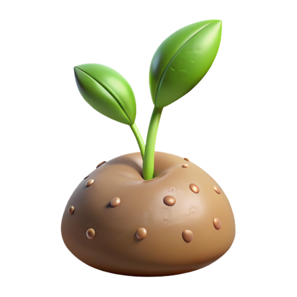 impressive traditional Growing Plant Emerging From Seed Transparent Background authentic png