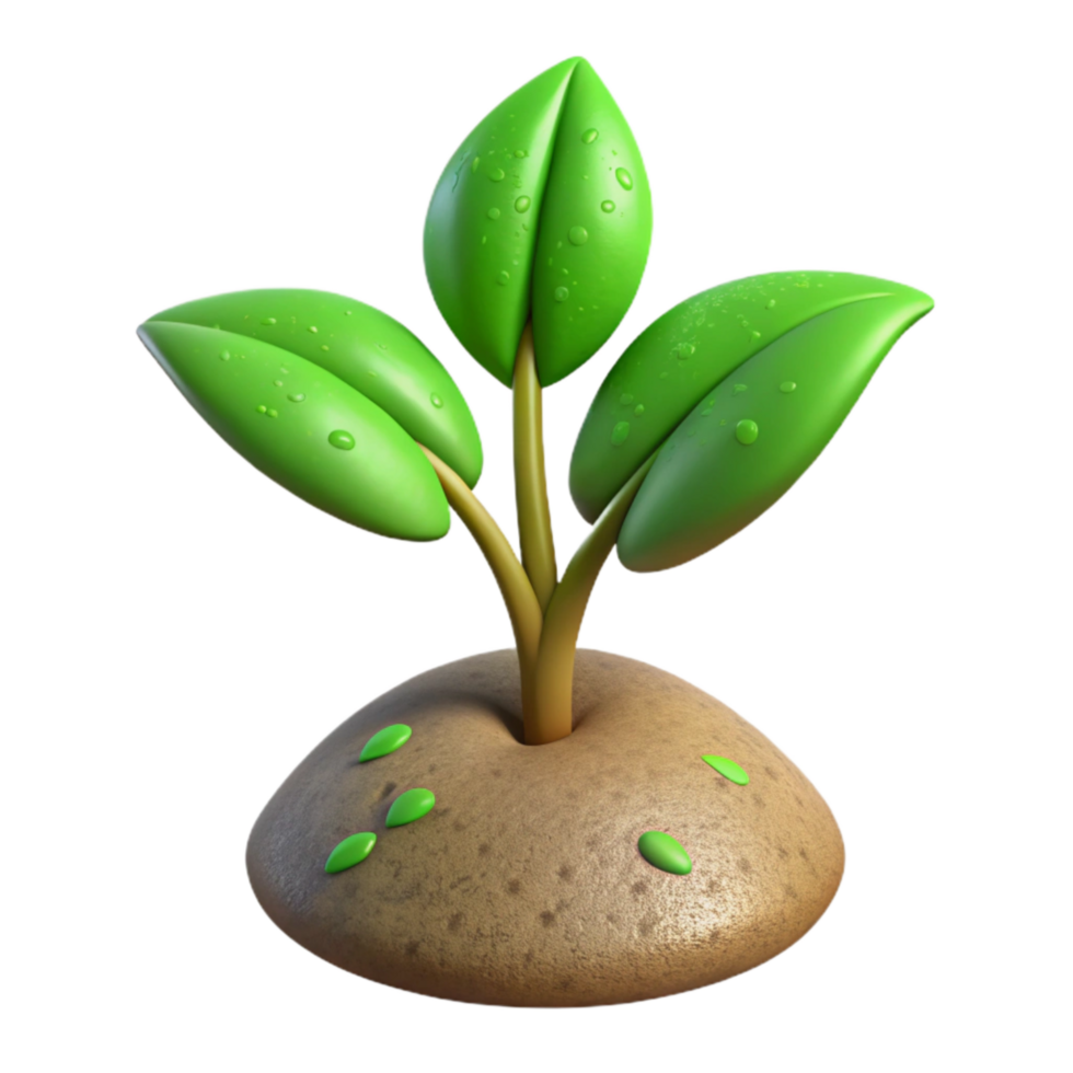 impressive creative Growing Plant Green Leaves Cutout Isolated high resolution png