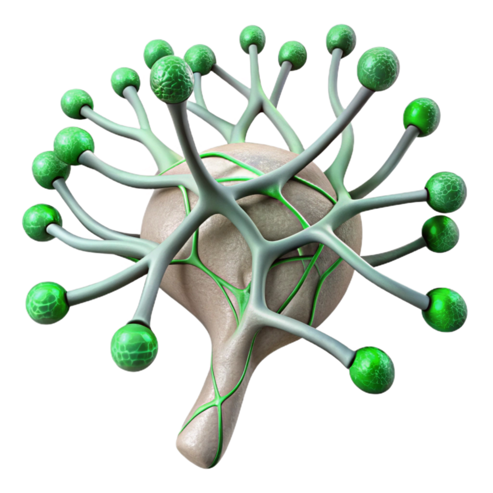 extraordinary vintage Growing Neural Pathways Cutout with Green Highlights exclusive png