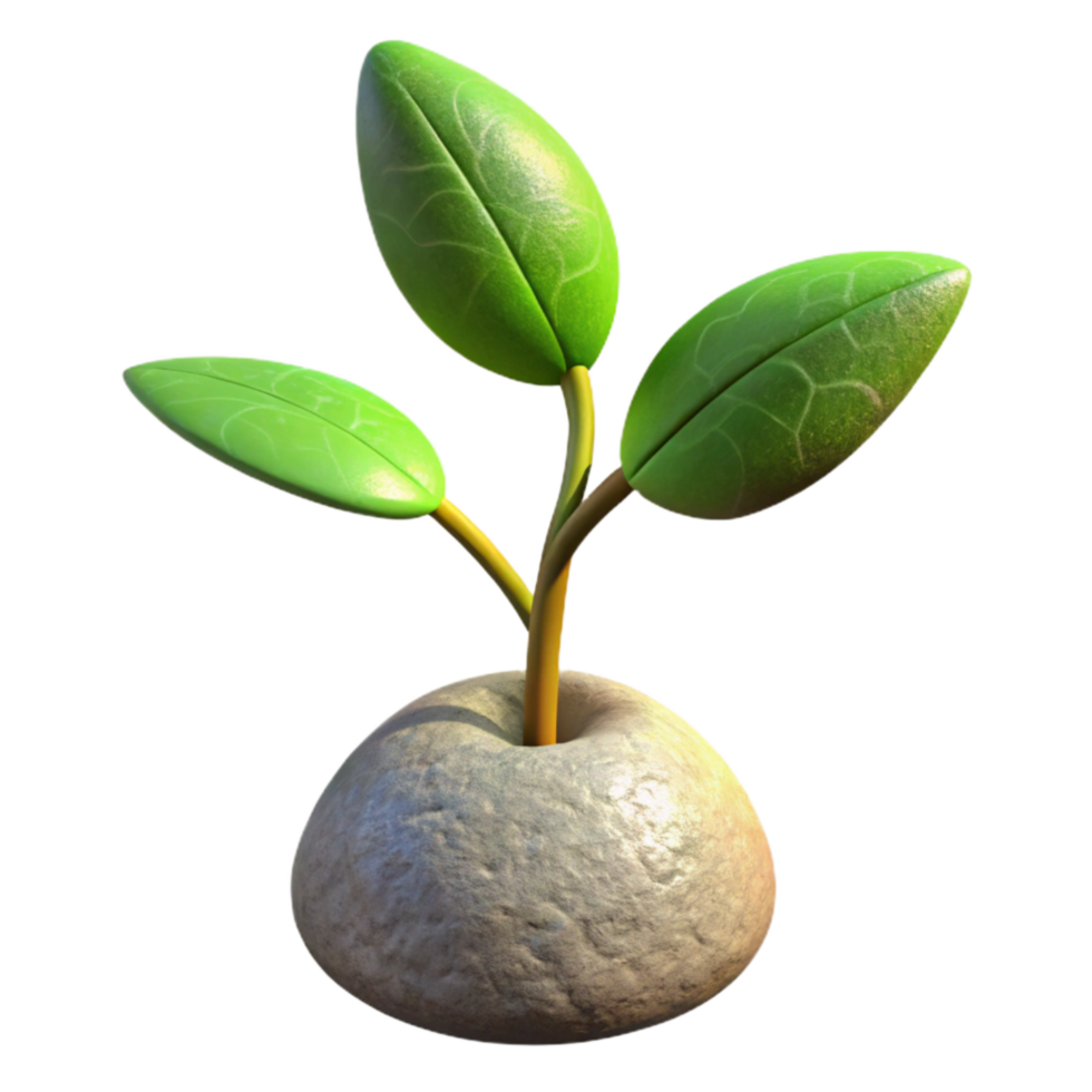 stunning abstract Growing Plant Reaching for Sunlight Transparent Background original png