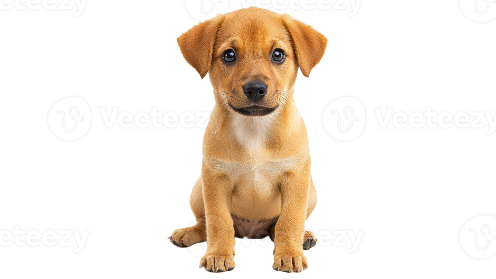 Playful puppy with bright, cute eyes png