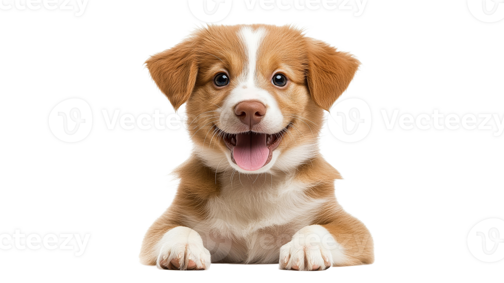 Cute puppy with a joyful expression indoors png