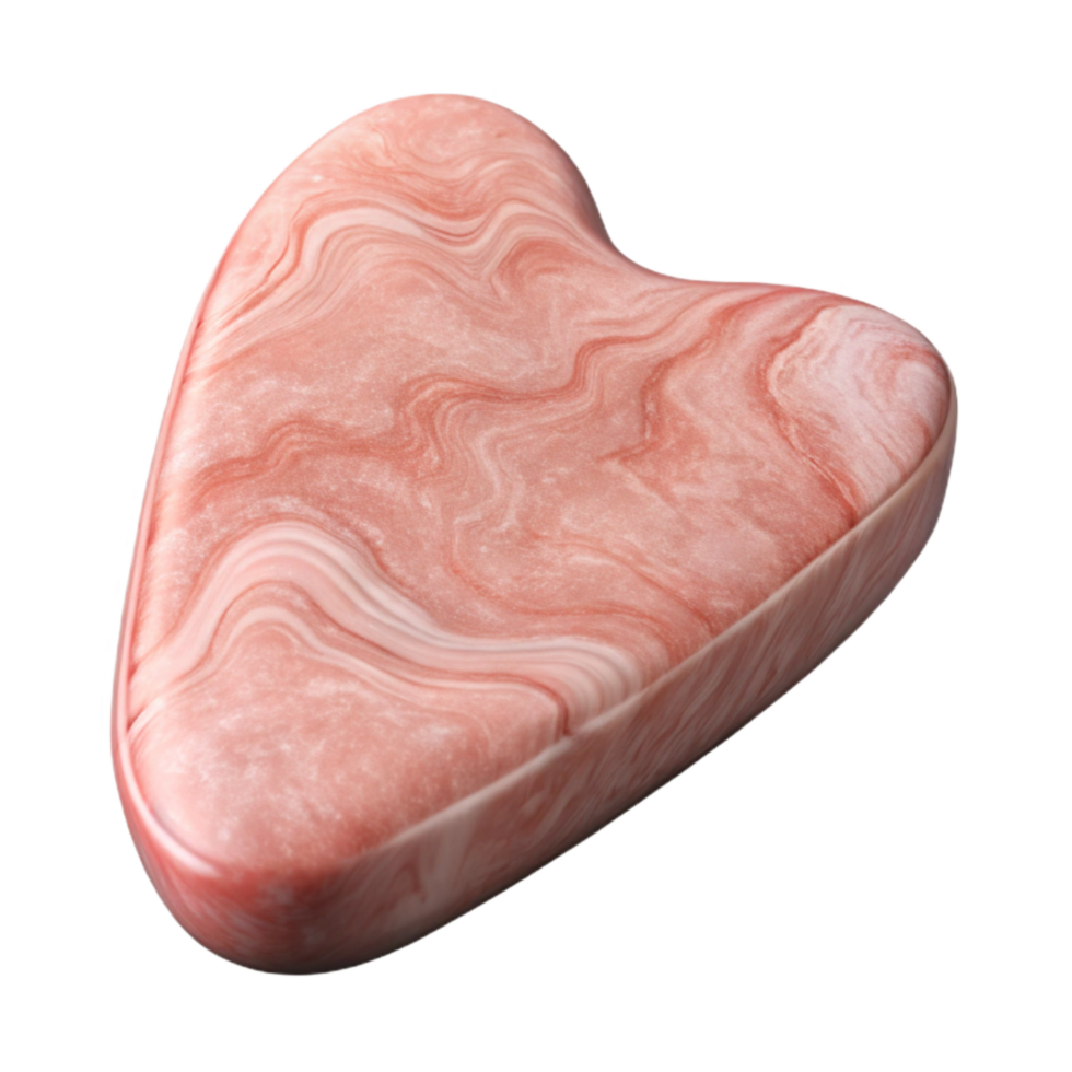 serene rustic Gua Sha Tool Cutout with Pink Quartz authentic png