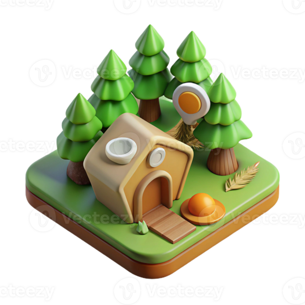 dramatic abstract Habitat Restoration Icon Isolated Forest Scene detailed png