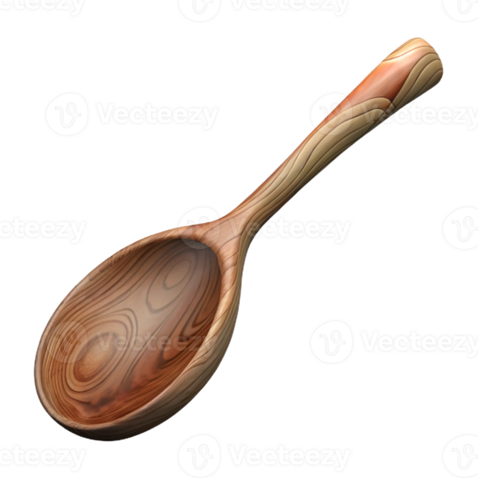 serene rustic Hand Carved Wooden Spoon Rustic Style Isolated png