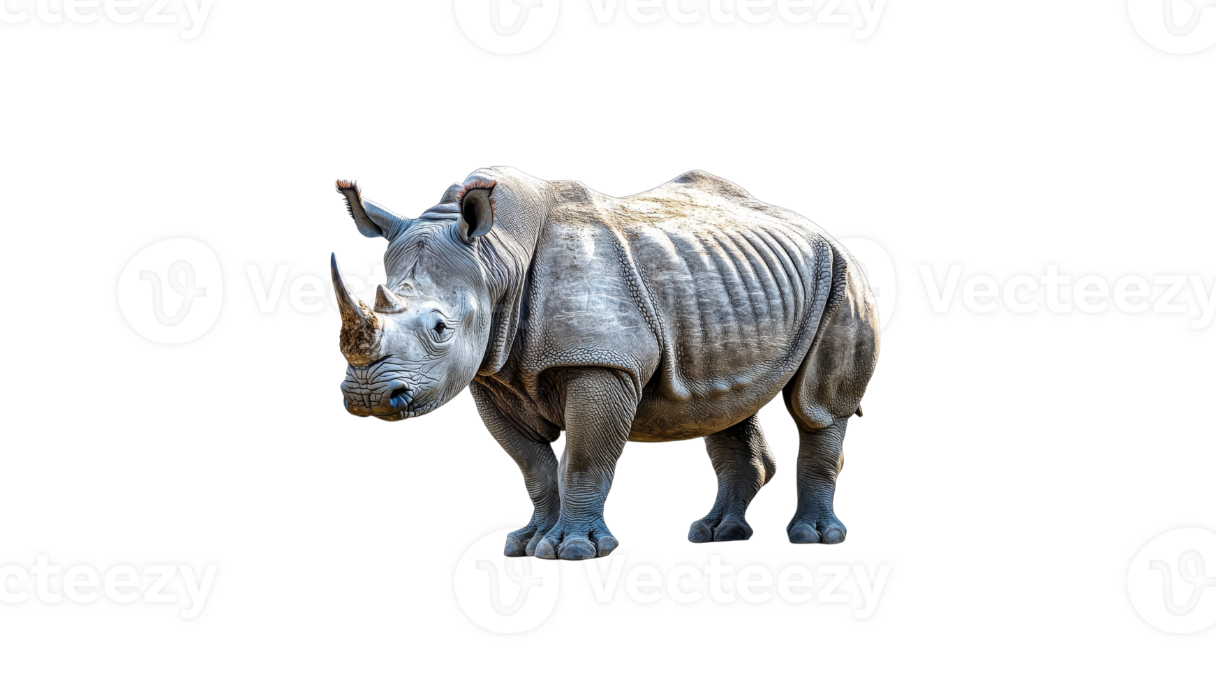 Rhinoceros standing on transparent background png