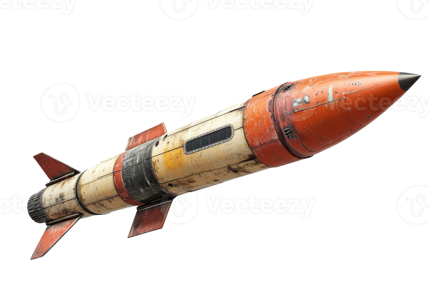 Rocket displayed in an exhibition setting png