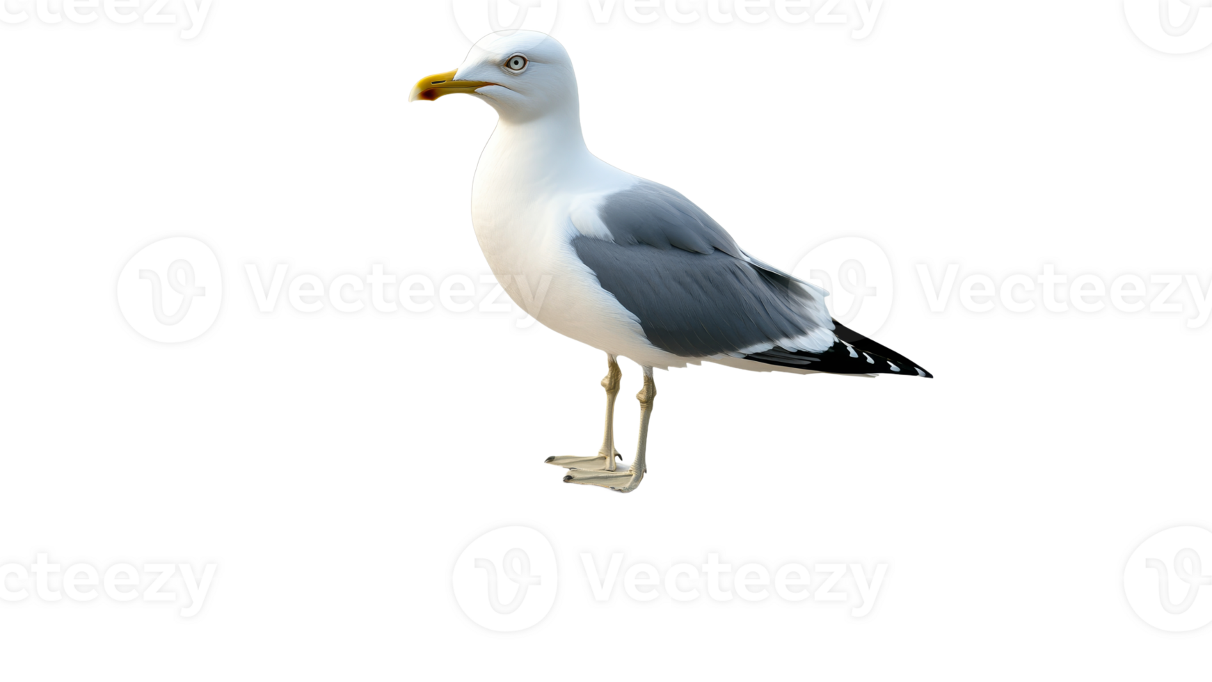 Seagull on white background daytime png
