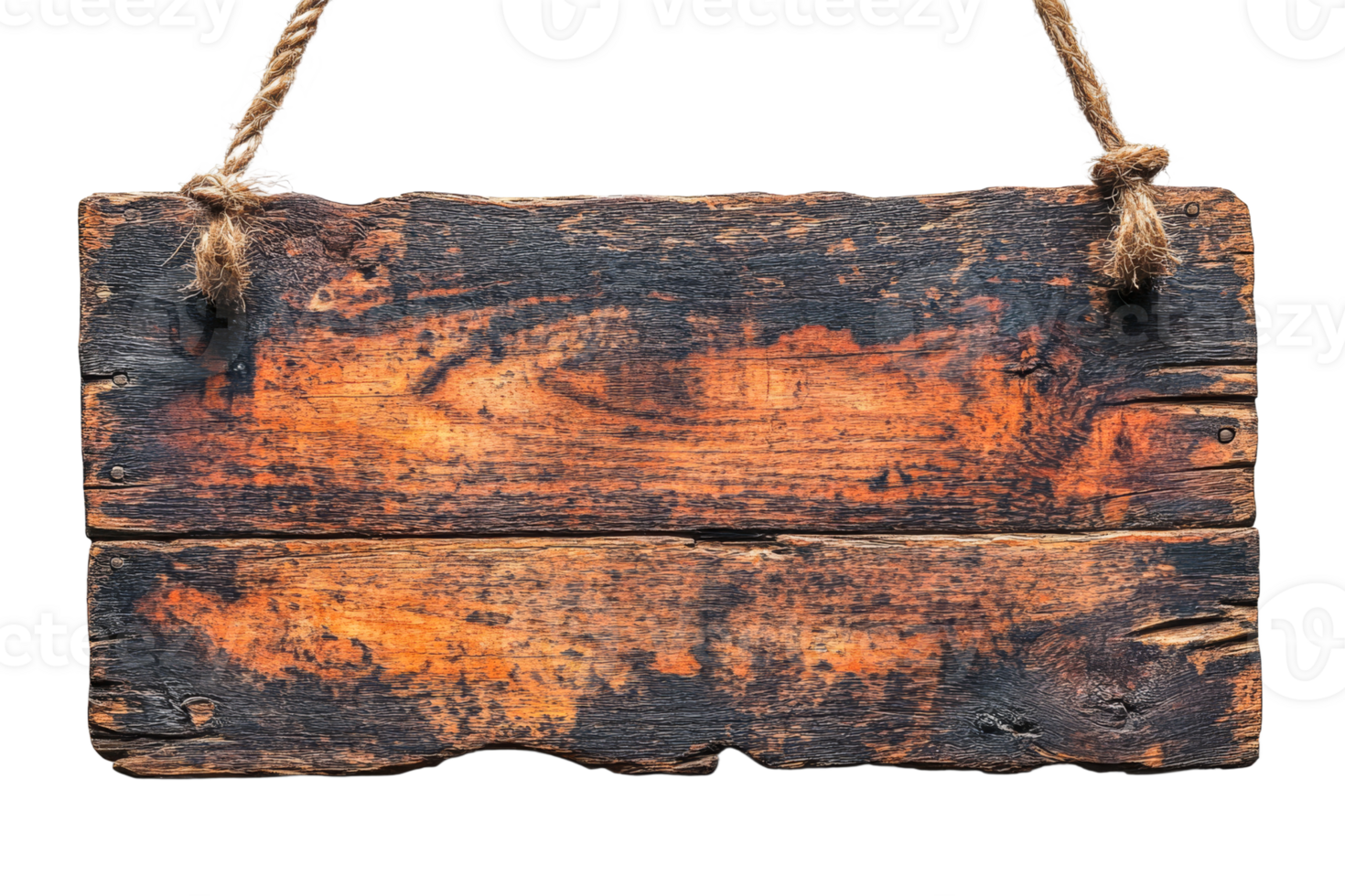 Wooden sign hanging with rustic charm and texture png