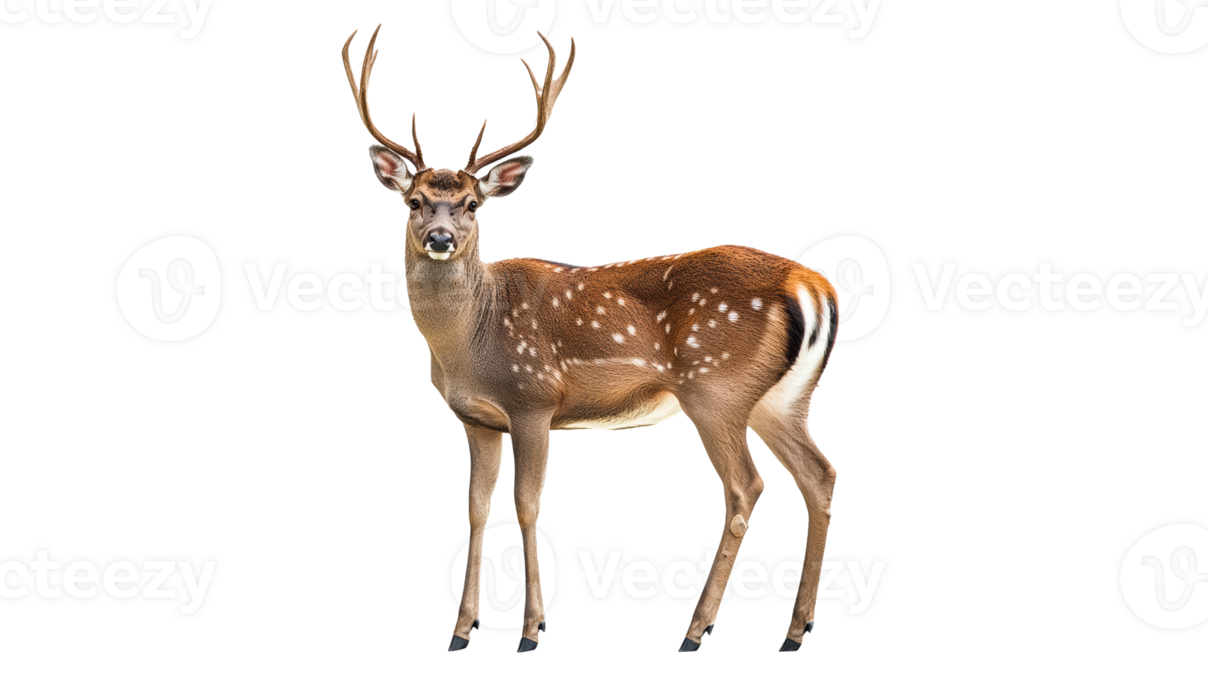 Spotted deer standing gracefully in nature png