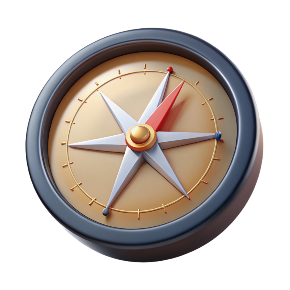 dramatic vintage Hand Drawn Compass Navigation Tool Transparent Background premium png