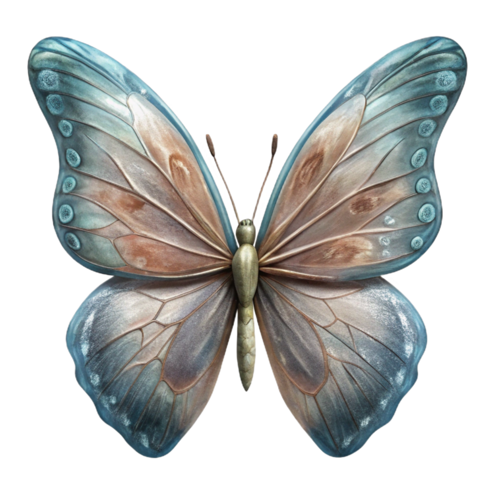 vibrant abstract Hand Drawn Butterfly Delicate Wings Transparent Background exclusive png
