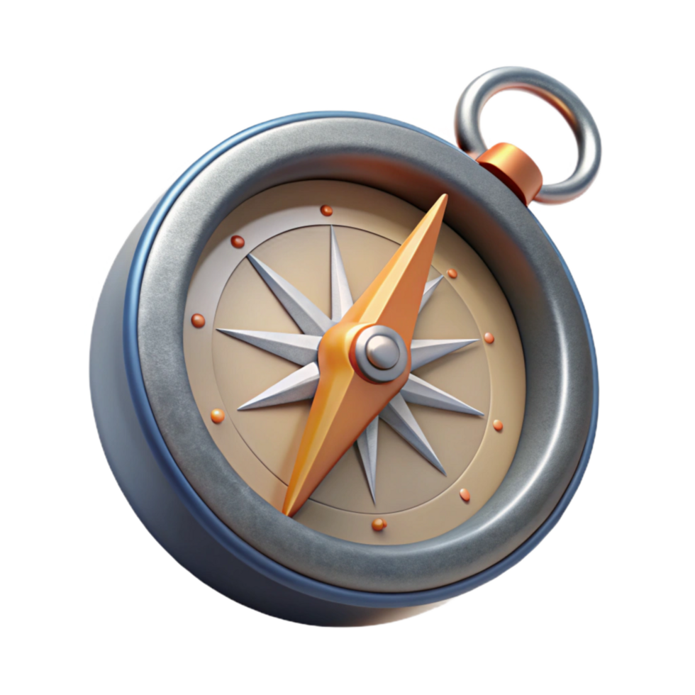 magnificent minimalist Hand Drawn Compass Navigation Tool Transparent Background png
