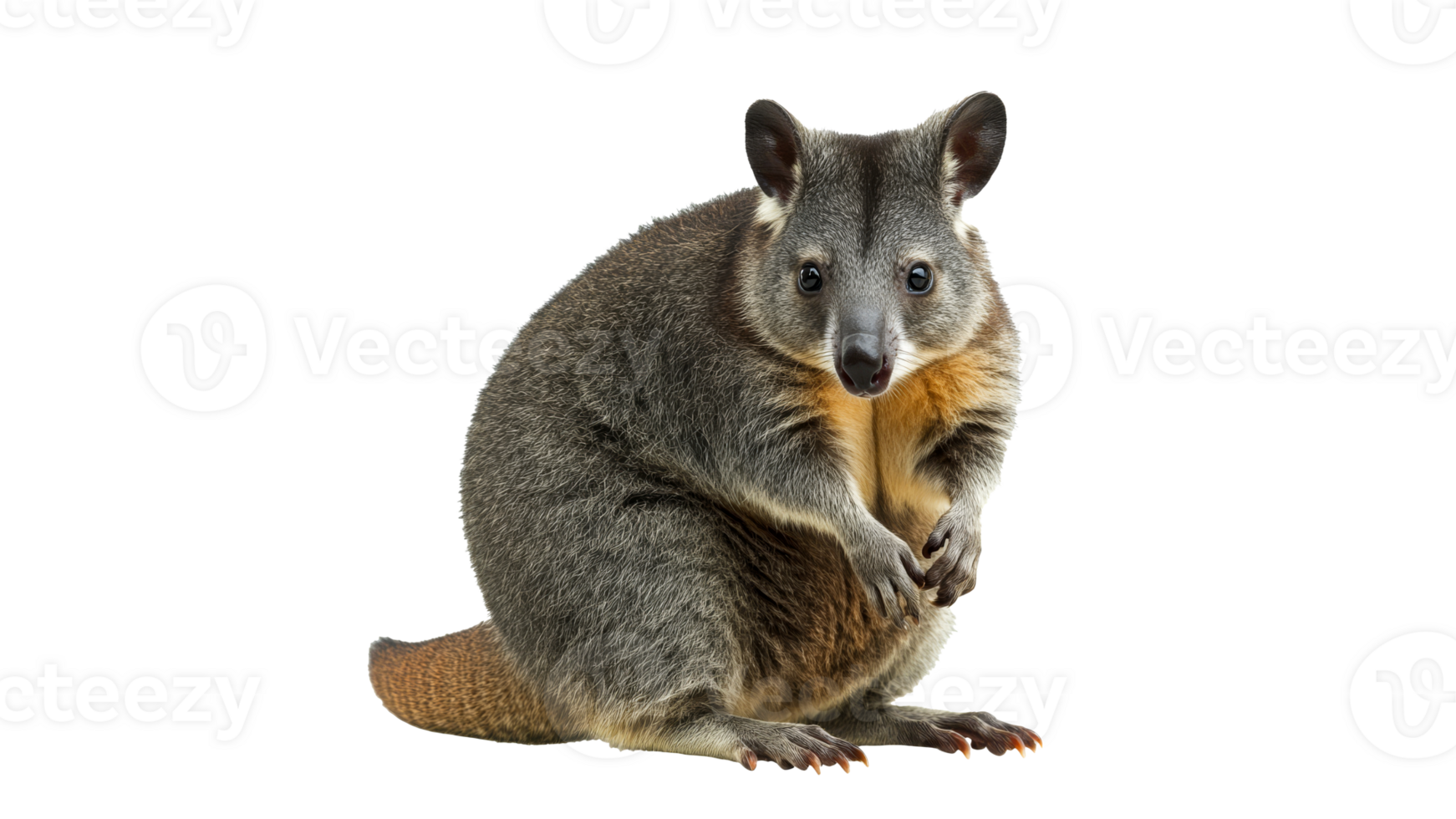 Unique marsupial sitting on white background png