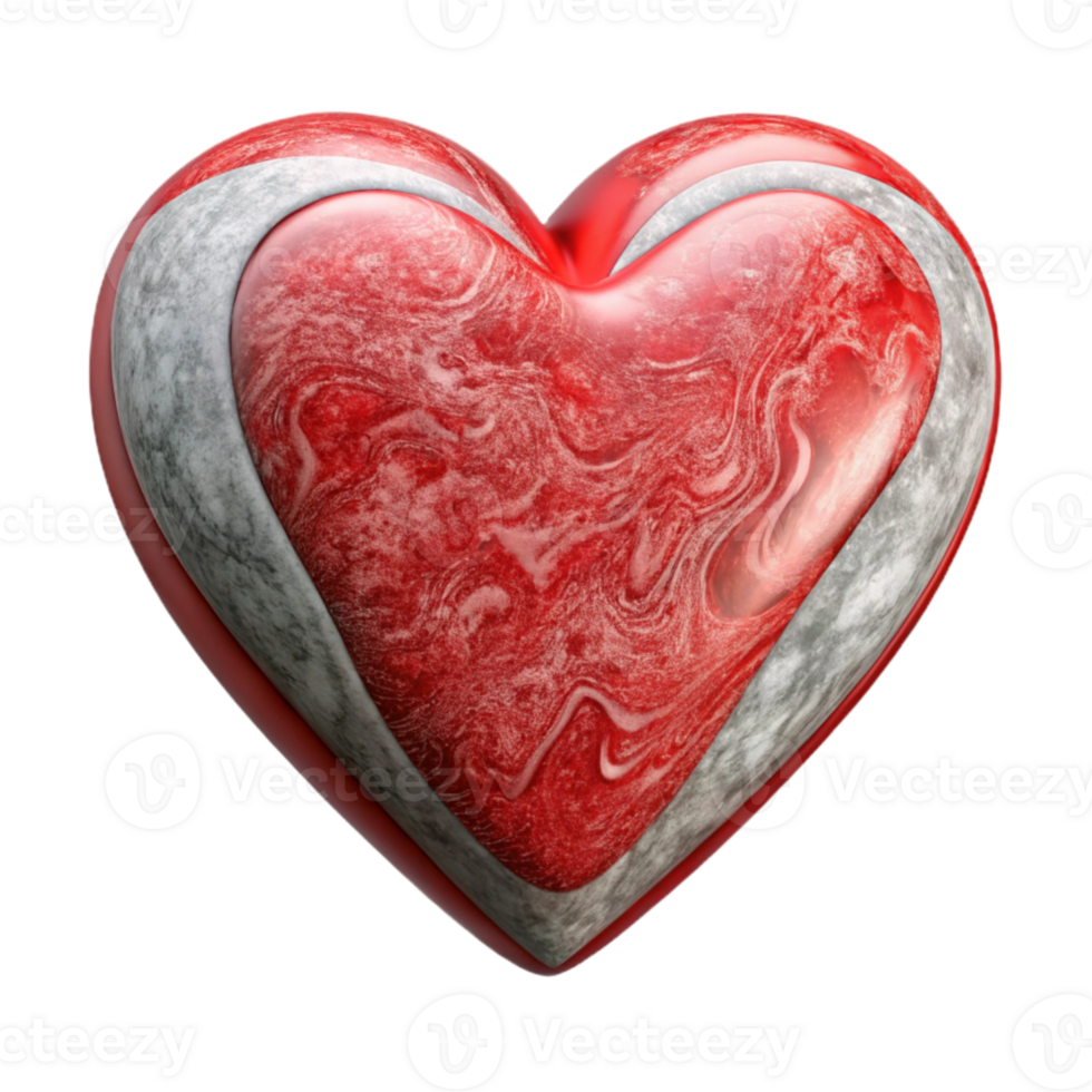 extraordinary modern Hand Drawn Heart with Red Outline original png