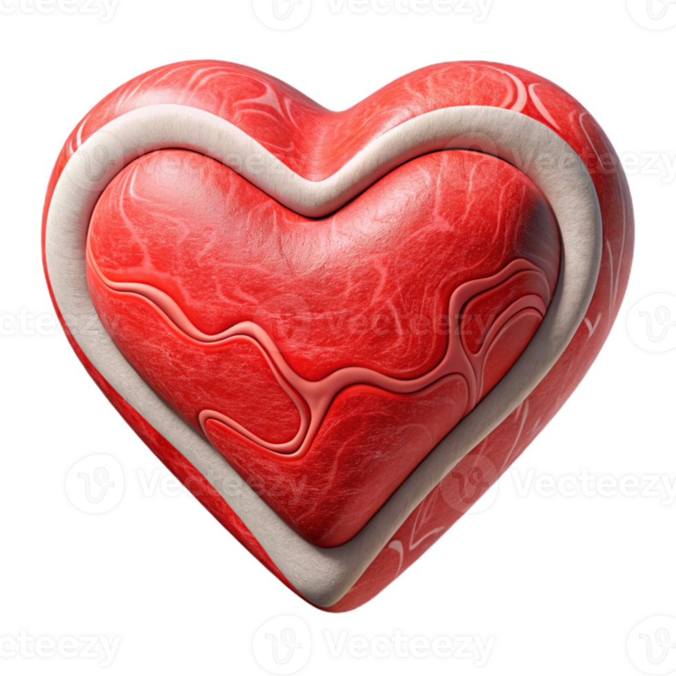 beautiful modern Hand Drawn Heart with Red Outline exclusive png