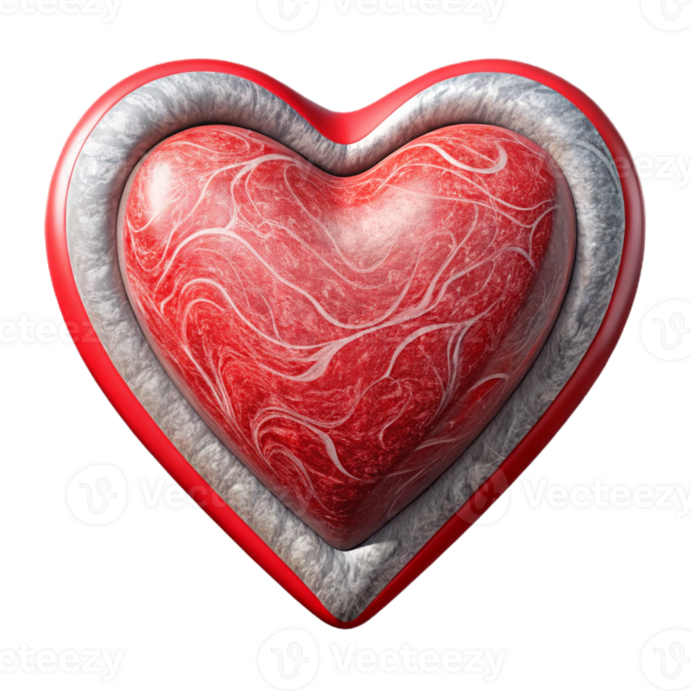 magnificent modern Hand Drawn Heart with Red Outline premium png