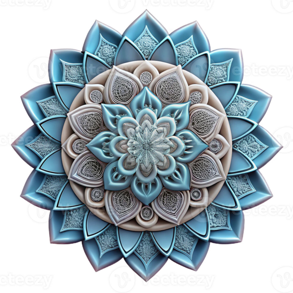 serene traditional Hand Drawn Mandala Intricate Design Transparent Background exclusive png