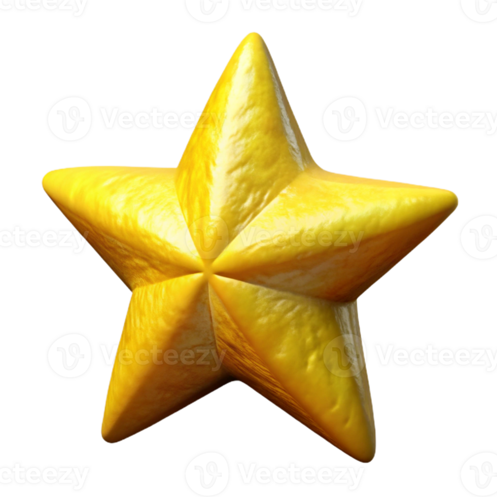 vibrant minimalist Hand Drawn Star with Yellow Fill exclusive png