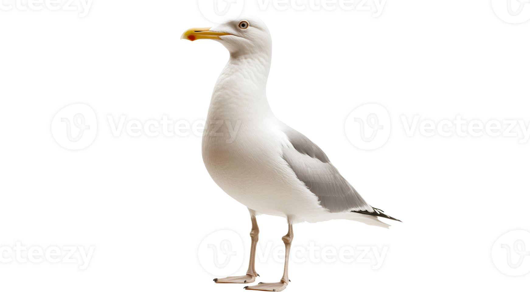 Seagull standing on a white background png