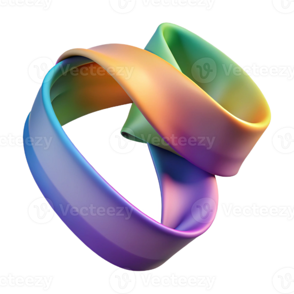 elegant traditional Hand Dyed Silk Ribbon with Gradient Color Isolated exclusive png