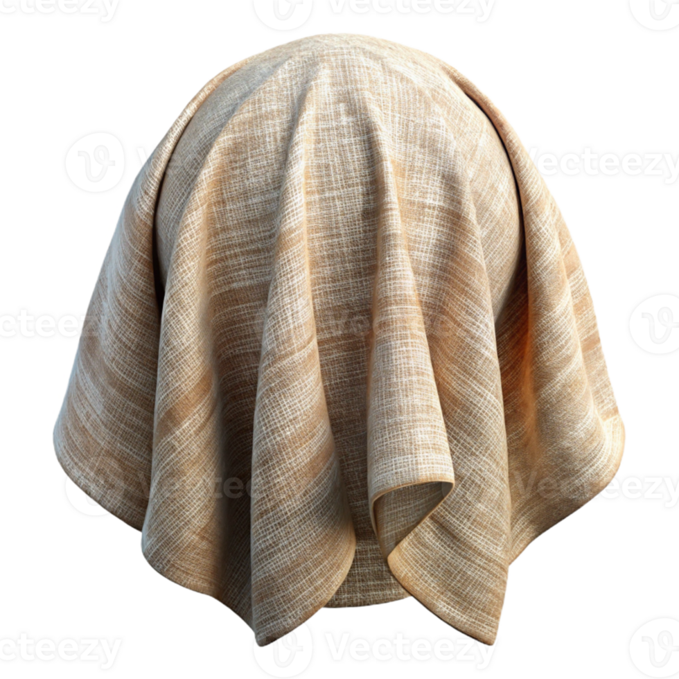 extraordinary classic Hand Dyed Linen Fabric with Natural Texture Isolated Element premium png