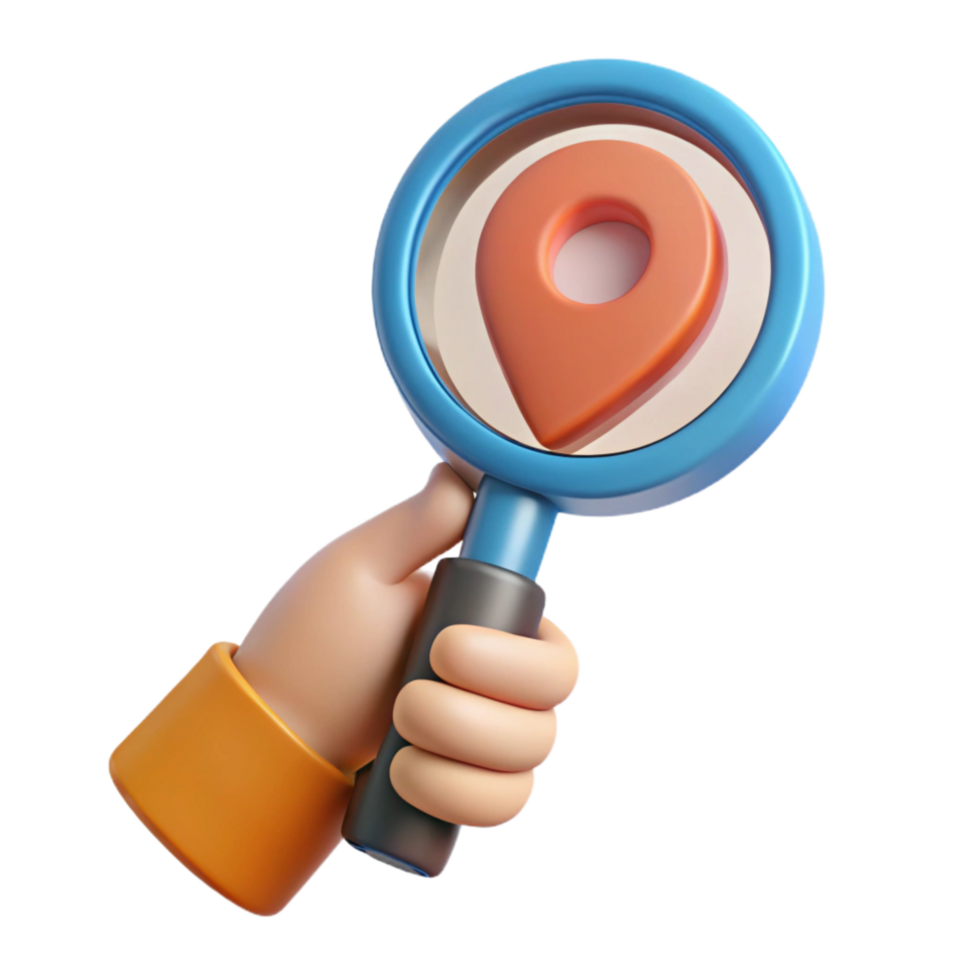 elegant traditional Hand Holding a Magnifying Glass Side Angle Cutout detailed png
