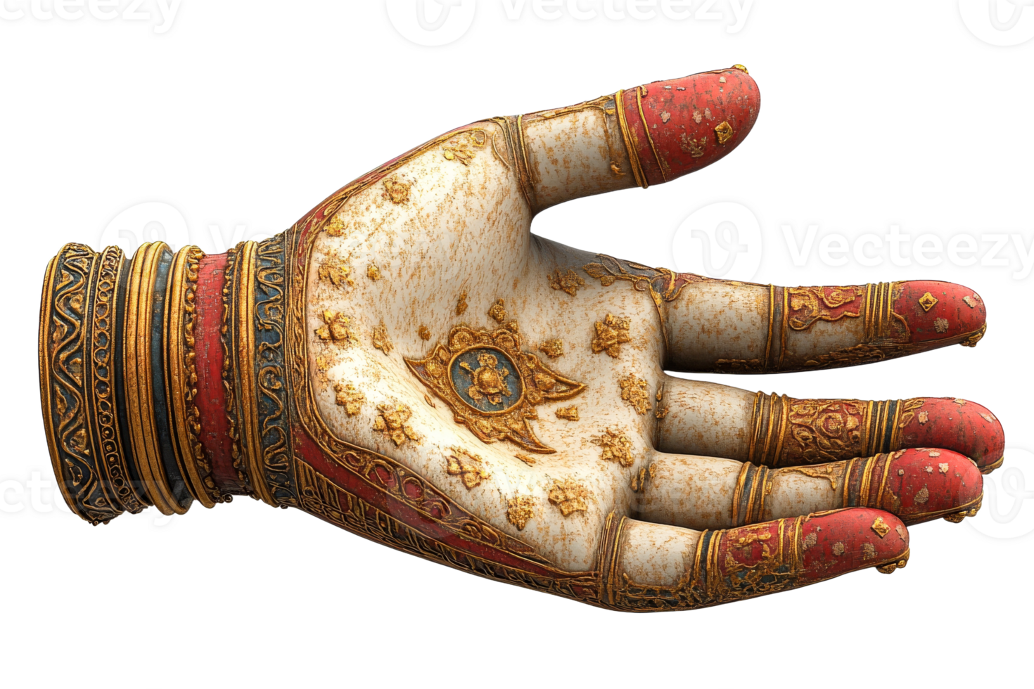 Vivid stylized hand sculpture png