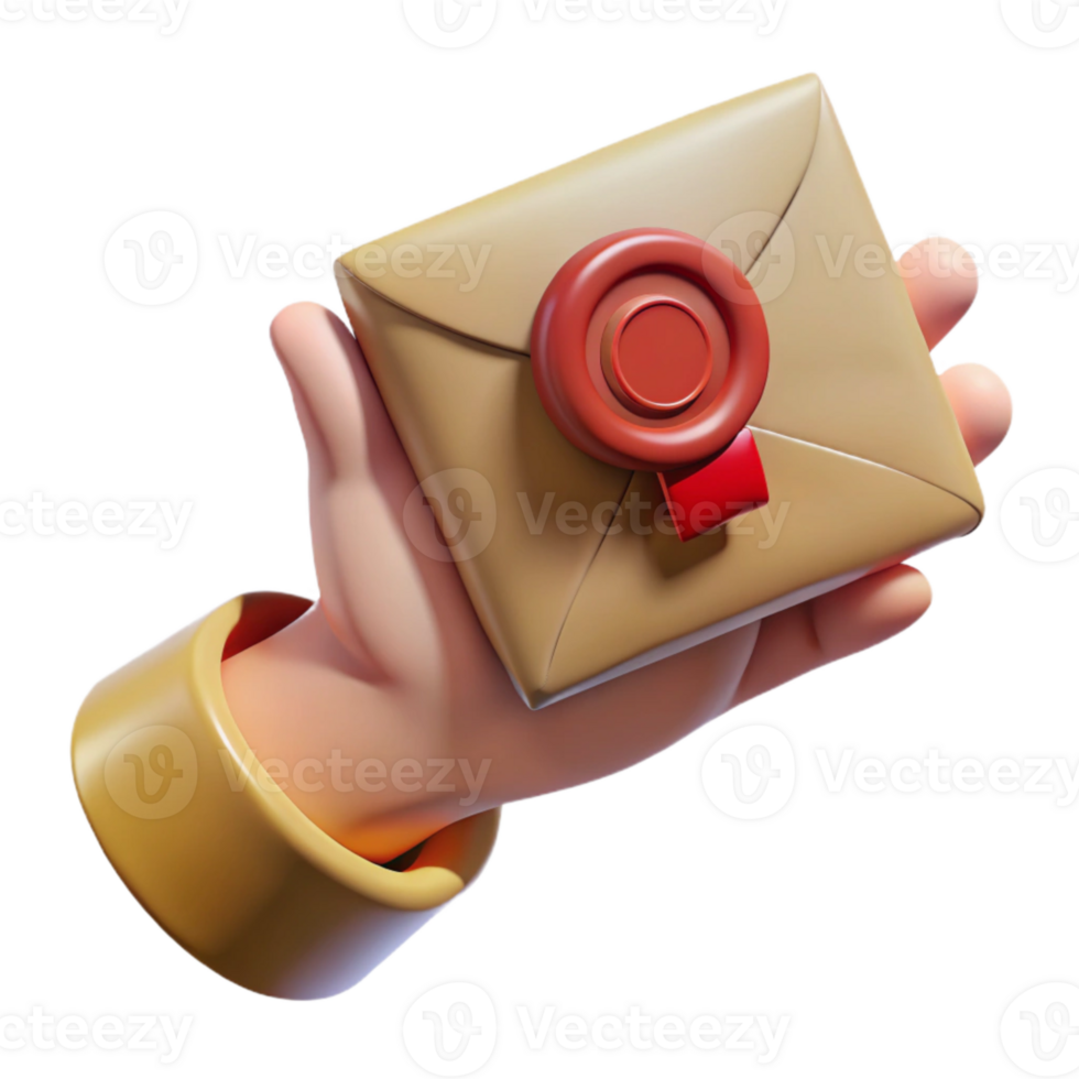 serene abstract Hand Holding Letter with Vintage Stamp Isolated high resolution png