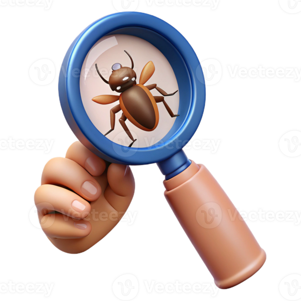 magnificent vintage Hand Holding Magnifying Glass Isolated original png