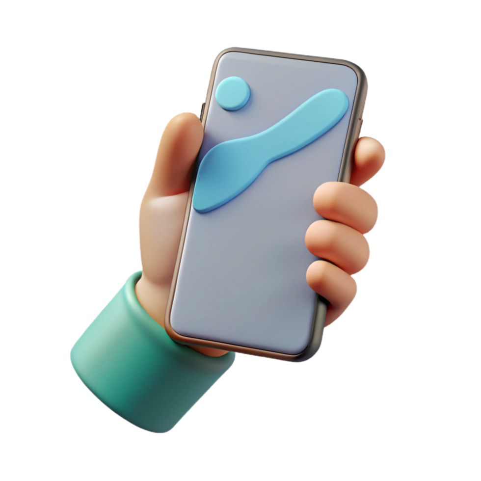 impressive traditional Hand Holding Smartphone Transparent Background detailed png
