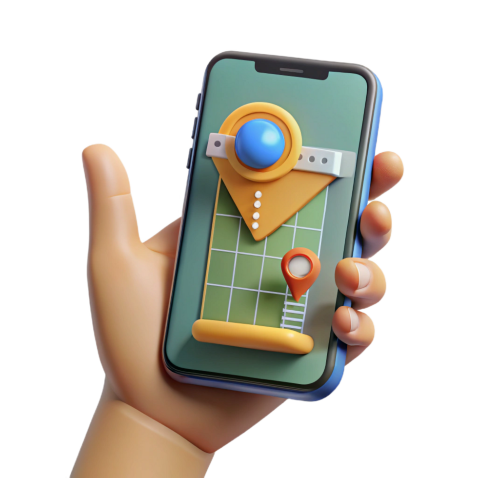 extraordinary modern Hand Holding Smartphone with Ar Interface Cutout Element authentic png
