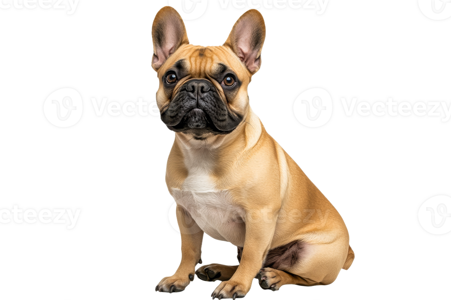 French bulldog sitting calmly at home png