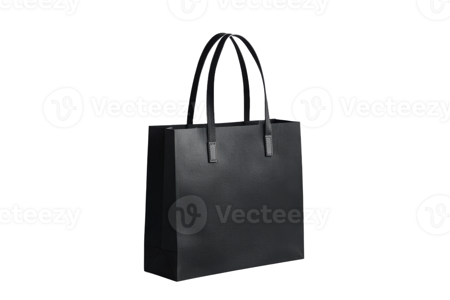 Stylish black tote bag for everyday use png
