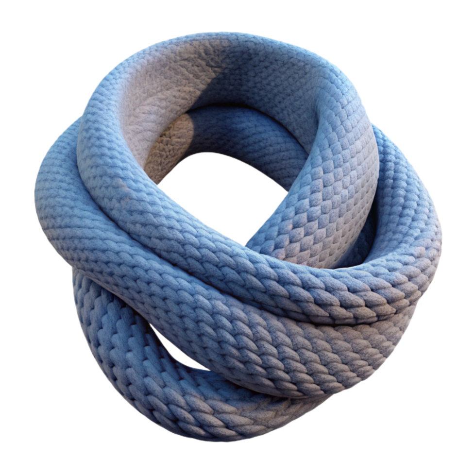 wonderful rustic Hand Knitted Scarf with Fringe Warm Color Palette Isolated on Transparent Background premium png
