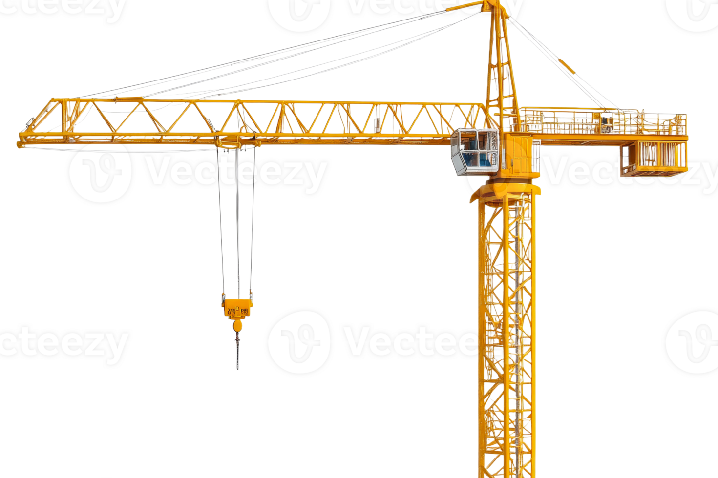 Heavy construction crane at a building site png