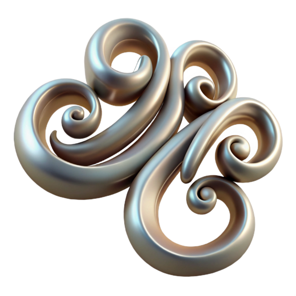 beautiful artistic Hand Lettered Script Elegant Curls Transparent Background high resolution png