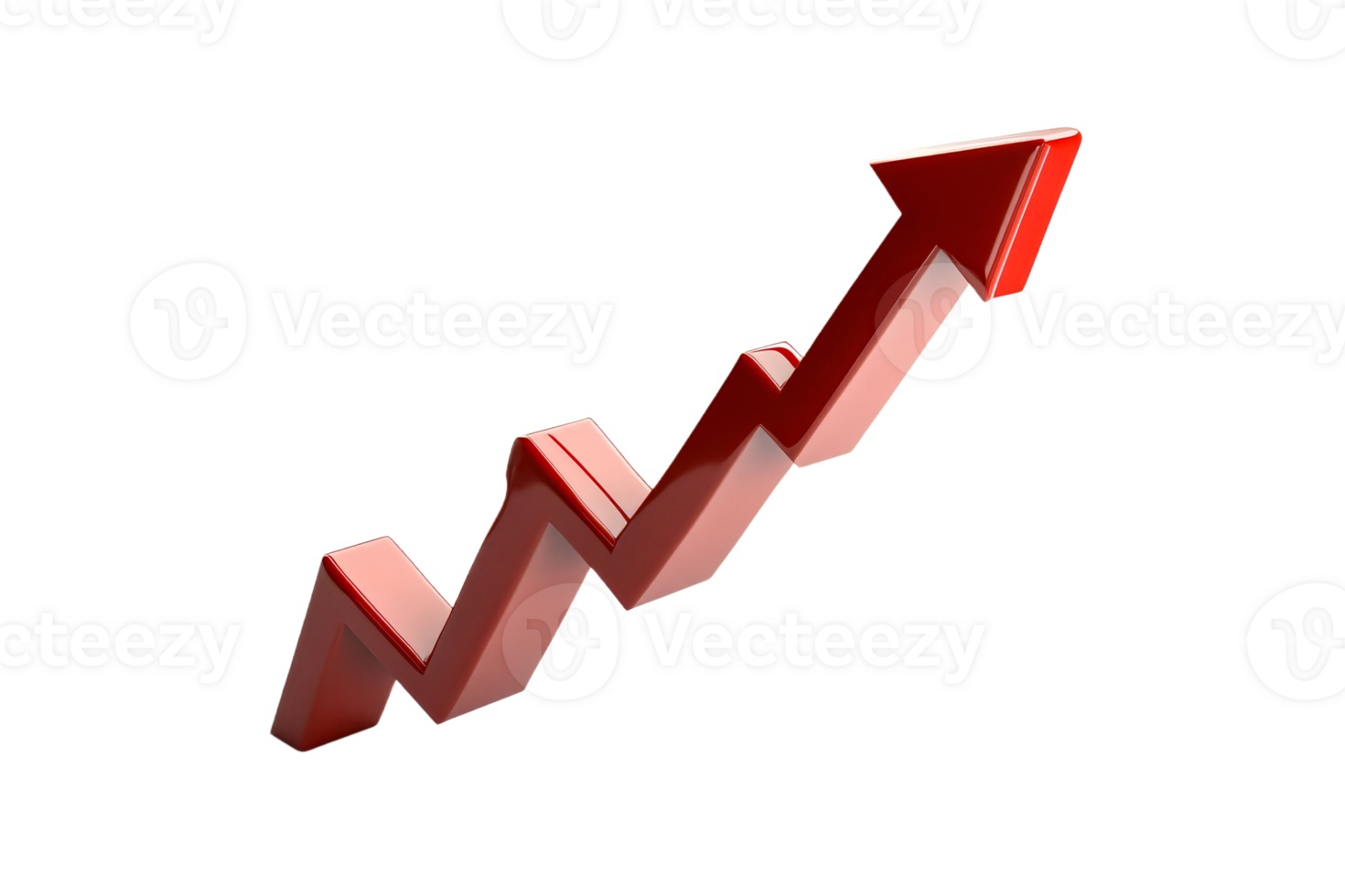 Rising trends represented by a red arrow graphic png