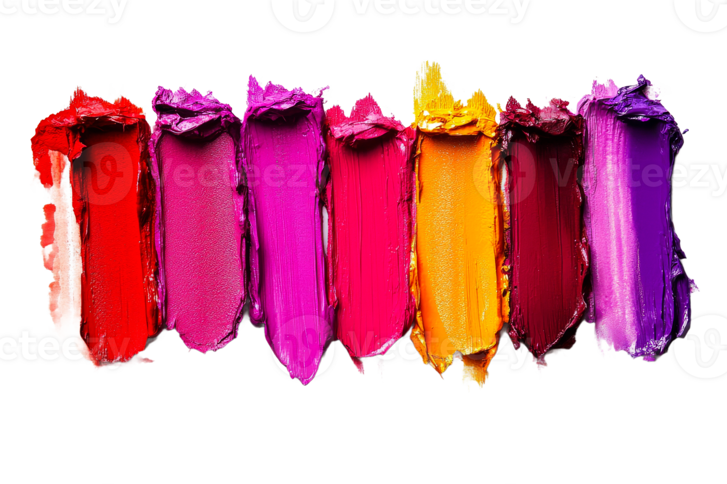 Vibrant colors of lip makeup displayed on canvas png