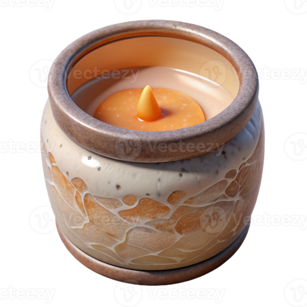 wonderful abstract Handmade Candle Jar Scented Wax Transparent Background detailed png