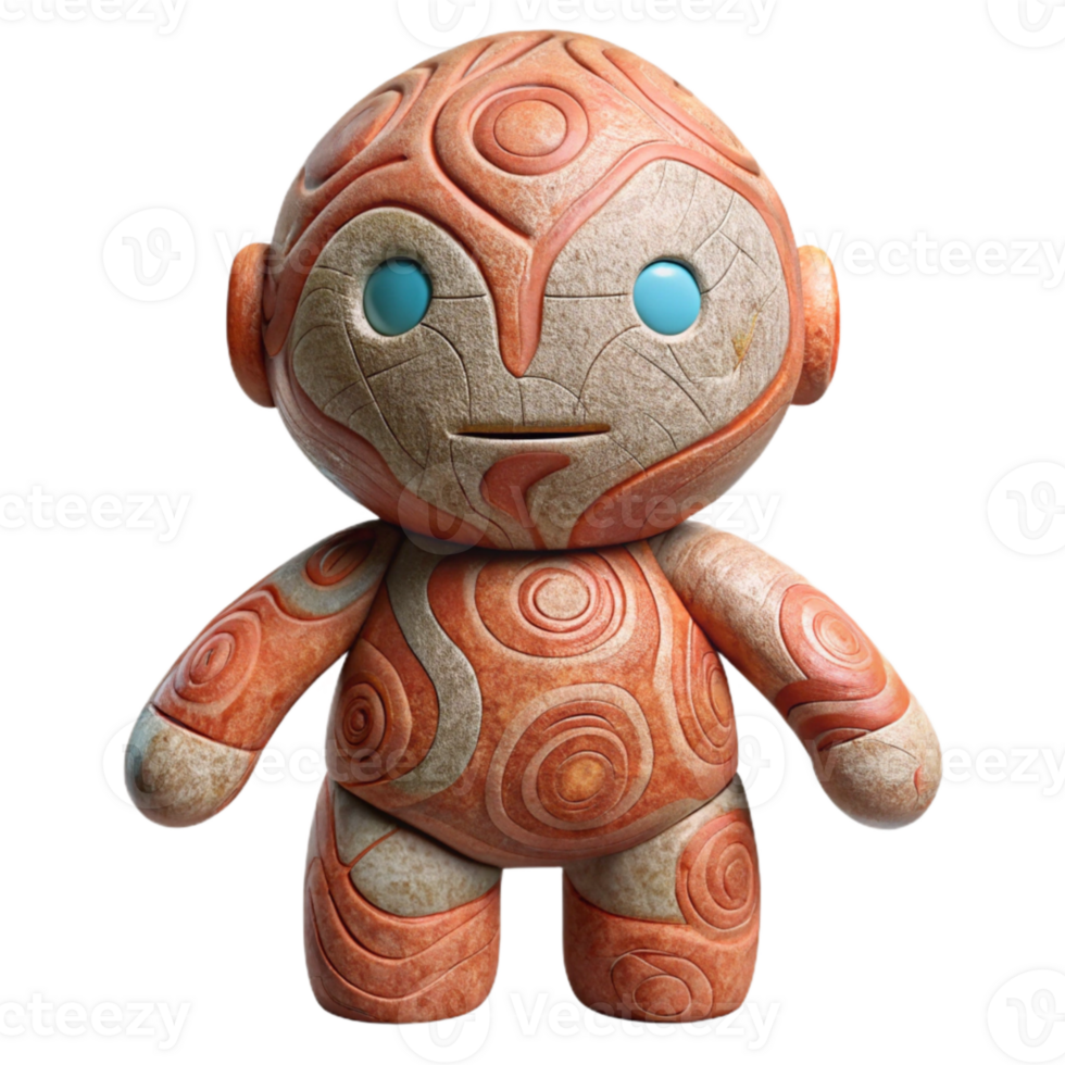 extraordinary traditional Handmade Clay Figure Abstract Design Transparent Background detailed png