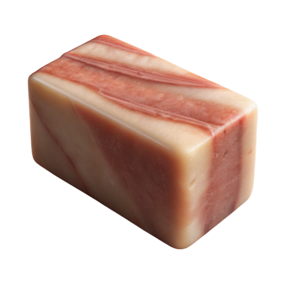 beautiful modern Handmade Soap Bar Side Angle Isolated with Natural Colors png
