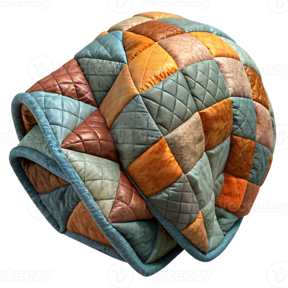 impressive vintage Handmade Quilt with Patchwork Design Cutout detailed png