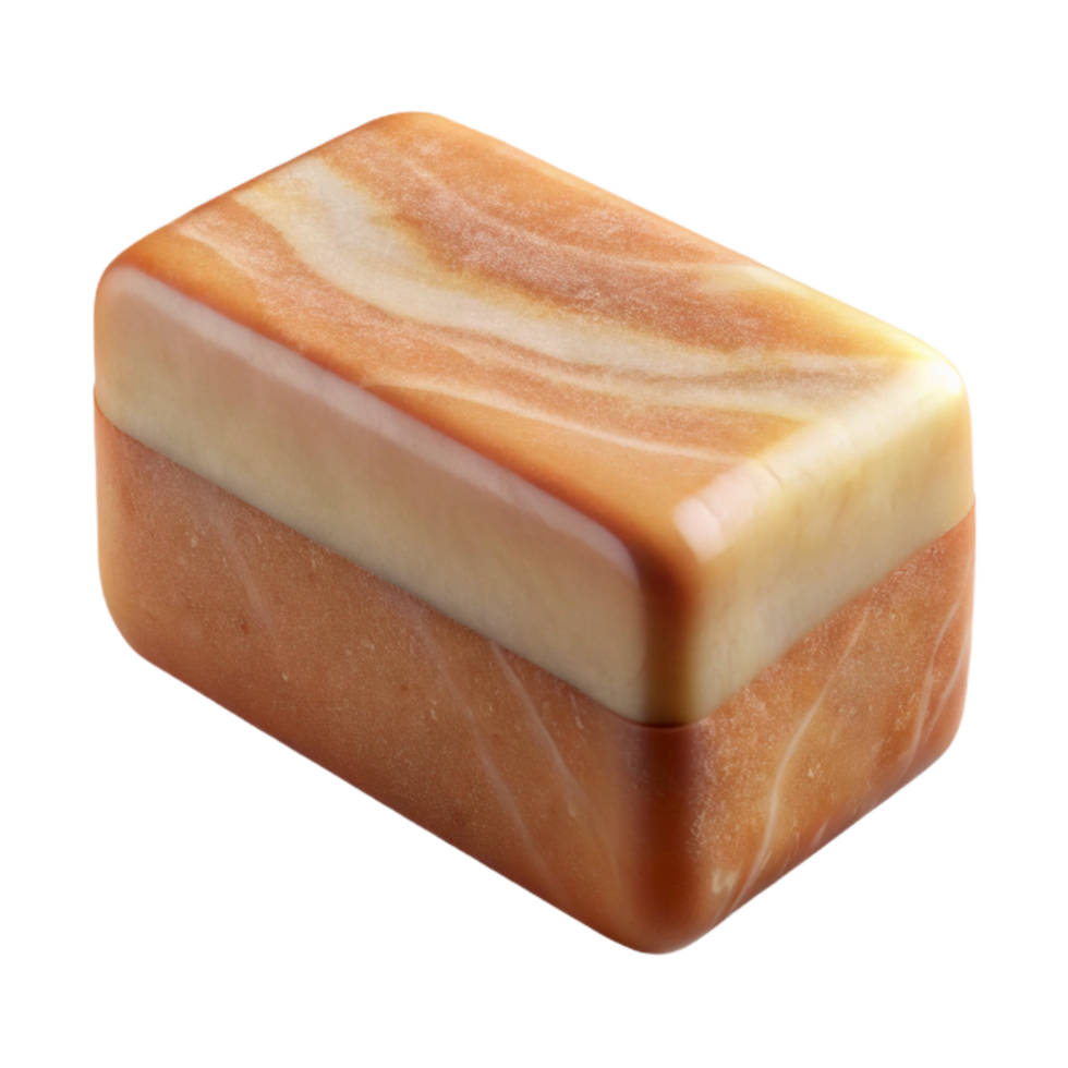 vibrant artistic Handmade Soap Bar Side Angle Isolated with Natural Colors premium png