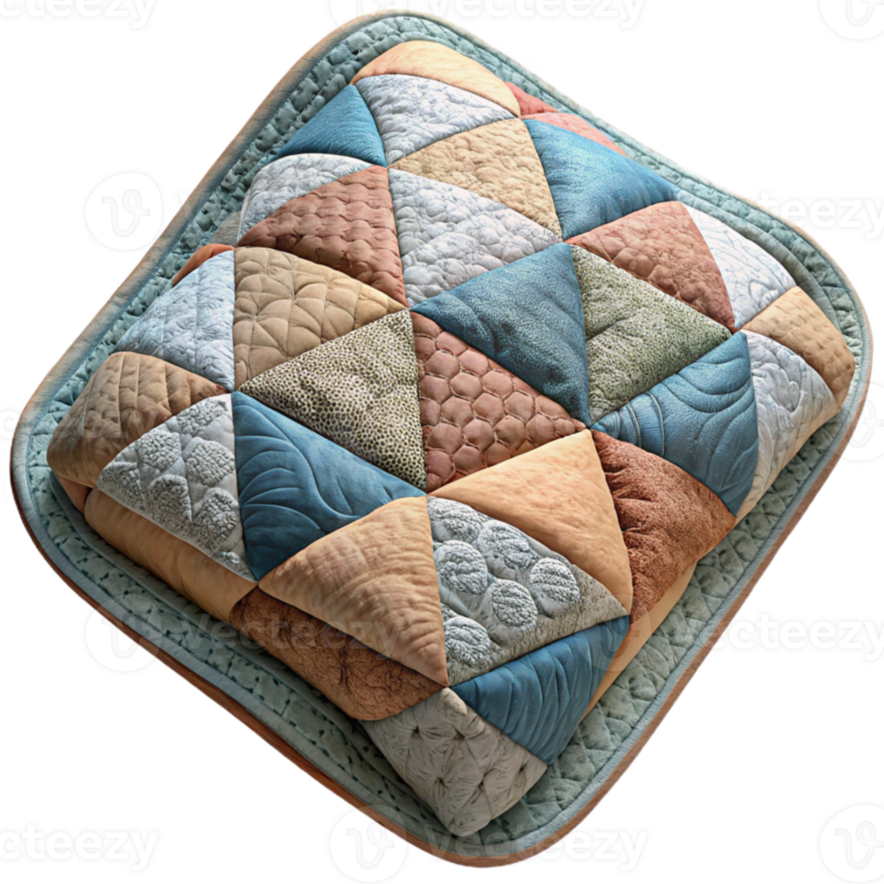 wonderful minimalist Handmade Quilt with Patchwork Design Cutout high quality png