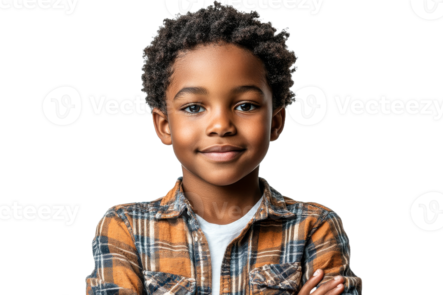 Confident boy posing on white backdrop png